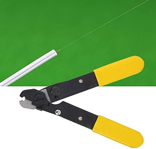 Fiber Optic Stripper Tool, Precision V-Shaped Blade Wire Stripper Pliers for 125um-250um Coating Removal, Handheld Cable Stripping Tool for Optical Fiber Maintenance