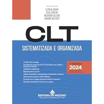 Capa do livro CLT Sistematizada e Organizada 7ª edição (2024)
