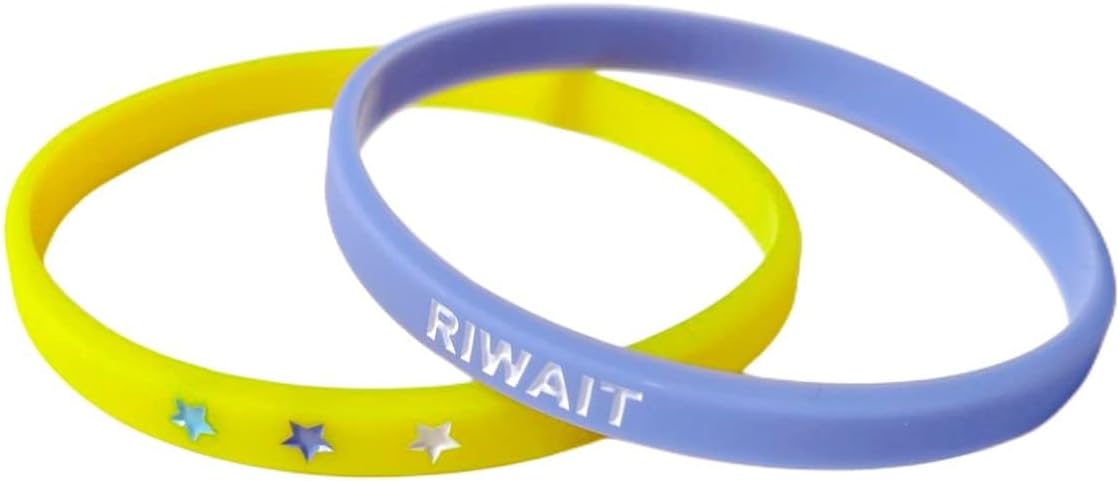 New Fashionable Macaron Color Silicone Sport Bracelets. Colorful Star Pattern, Best Gift Choice on Any Occasion 2pcs