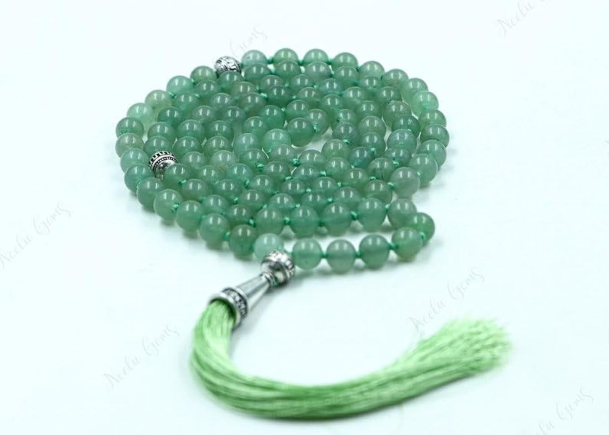 Natural Green Aventurine 6MM Beaded Handmade Prayer Mala Necklace