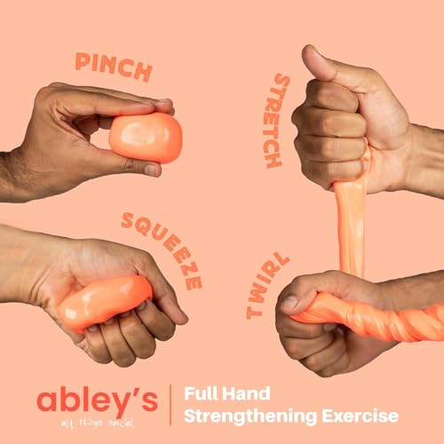 Image of Abley's Therapy Putty for Kids | Usage Occupational Therapy, Rehabilitation, Fine Motor Skills, Stress Relief | Hand Excercise Material | Yellow 100g
