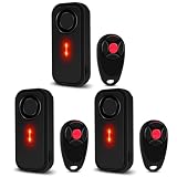 USUPERINK Car Alarm System, 113dB Fake Car Alarm, Motion Alarms for Cars Vehicle Security Alert Automotive Vibration Warning Interior Safety Red LED Light IP66 Waterproof, 3Pcs
