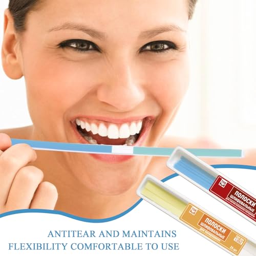 Zahnpolierpapier 50 Stück Zahn Polierstreifen 1.050 und 1.052 Zahnschleifpapier für Zwischenräume,Dental Polierstreifen zur Zahnpolitur und Reinigung der Zahnzwischenräume