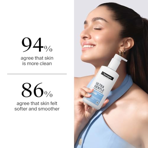 Image of Neutrogena Ultra Gentle Foaming Cleanser (Pack of 2) | 6X Gentler Face Wash for Sensitive Skin | All Skin Types | Barriercare Technology | Removes Dirt & Oil | Hydrating & Paraben-Free | For Men & Women