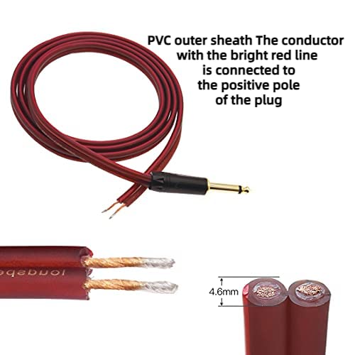 Yuchenfeng 1/4 Ts To Banana Plugs Speaker Cable 6.35Mm Ts To Banana Plugs Speaker Audio Wire 1/4 Ts Male To Dual Banana Plugs 14Awg 16.4Ft Ofc Hi-Fi Speaker Cable For Dj Applications Mixers #TOP1