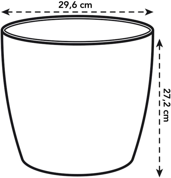 Elho Brussels Diamond Round 30cm Lovely Red