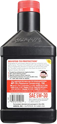 AMSOIL Signature Series 5W-30 Synthetic Motor Oil for Cars