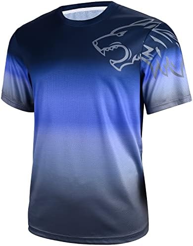 Wisdom Leaves Men Mountain Bike Jersey Short Sleeve Motocross Jersey Off-Road Downhill Shirts Quick Dry