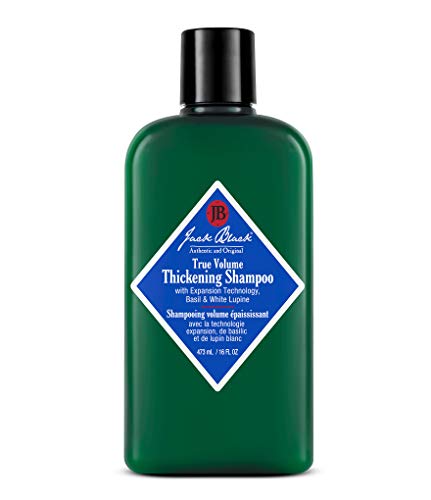 Jack Black True Volume Thickening Shampoo, Basil & White Lupine , Thickening Hair Products for Men, Sulfate-Free Hair Shampoo - 16 Fl oz (Pack of 1)