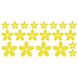 カッティングステッカー 桜 サクラ 花びら セット (92mmX195mm) イエロー 黄
