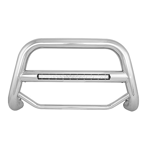 Image of Black Horse MAX Beacon Bull Bar No Skid Plate Stainless Steel Compatible with 2014-2019 Toyota Highlander-MAB-TOF5307S