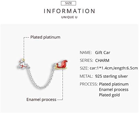 Clip Lock Spacer Stopper Charm Bead Love Heart Charm Bracelets for Women 925 Sterling Silver Safety Chain Charms for Pandora Bracelets - Image 3