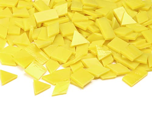 image for Lanyani 200 Mixed Color Glass Mosaic Tiles - 4 Shapes, Tiffany Stained