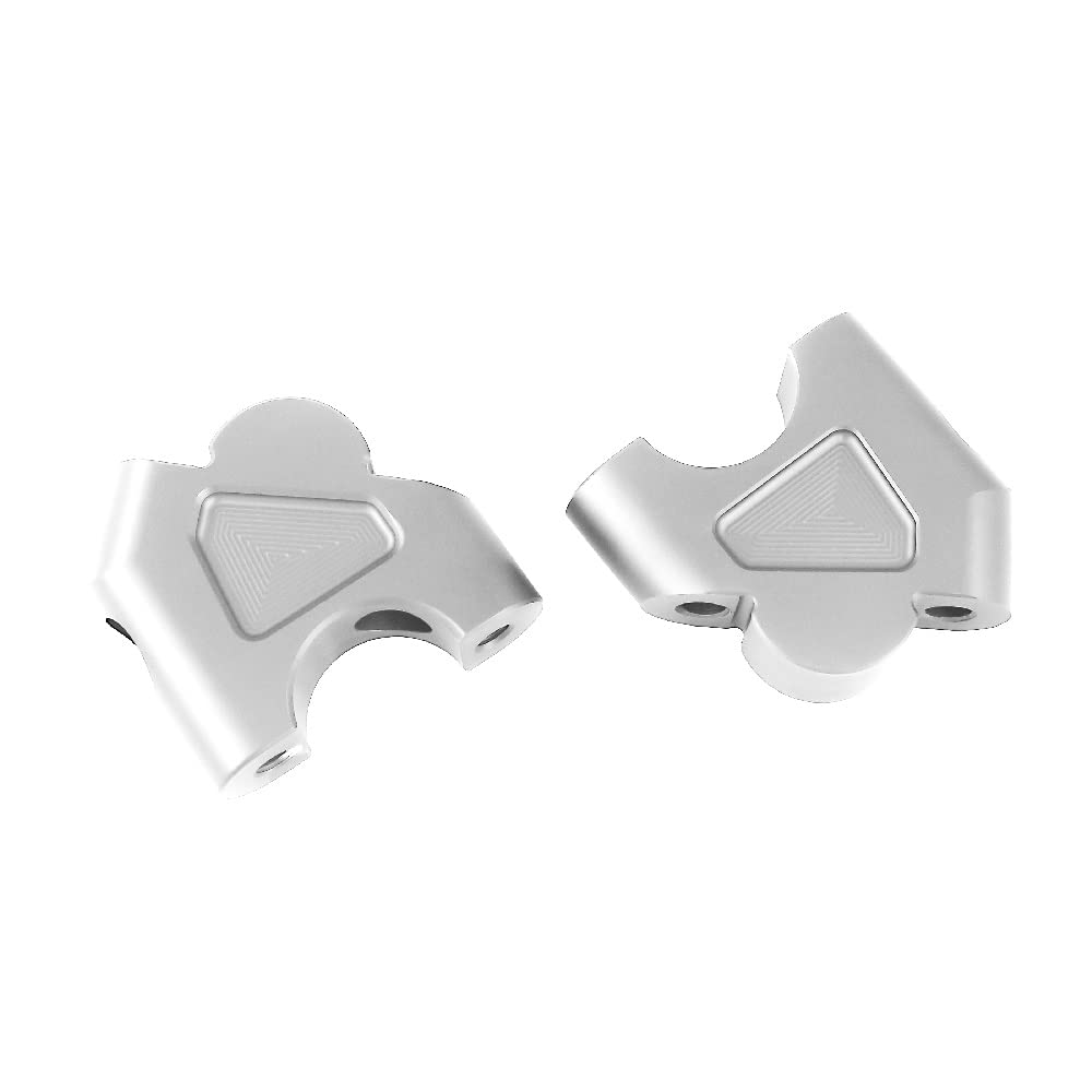 Rehausseur Guidon CNC Aluminium Pour BMW R1200GS LC ADV 2014-2018 - Argent, +30mm Hauteur +25mm Recul