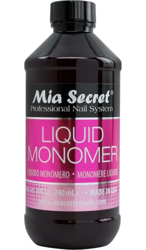 Mia Secret Liquid Monomer 8 oz. Professional Acrylic Nail System ...