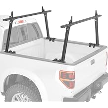 Model APX25-Lite Extendable Aluminum Truck Ladder Rack Adjustable Pick-Up Ladder Rack No Drilling Required - Black