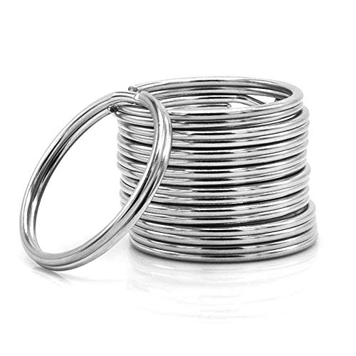 Ruby  120 Pezzi Anelli per chiavi, colore: metallo/bronzo, Ø 30mm Metallo