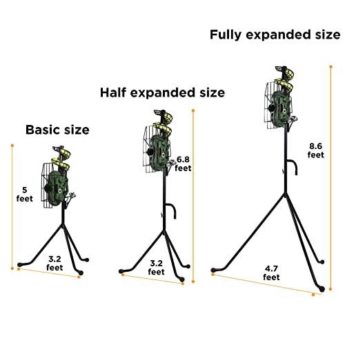 Furlihong 666Pbh Pro Tennis Ball Machine, 40 To 68 Mph, Adjustable Launching Angle, Speed And Height, With Detachable Extendable Ball Feeder #TOP1