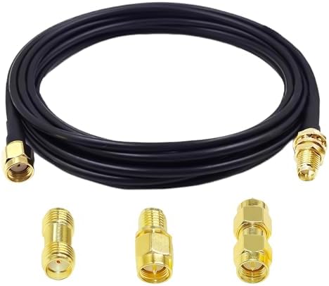 Nizirioo 9M SMA kabel koncentryczny RG174 o niskiej stratności antena przedłużająca kabel przedłużający do męskiego i żeńskiego do bezprzewodowego mini adaptera WiFi, routera, routera, radia