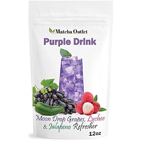 Purple Drink Powder Moon Drop Grapes Lychee and Jalapeno Refresher Natural 12oz Great For Loaded Tea Bubble Tea Cover