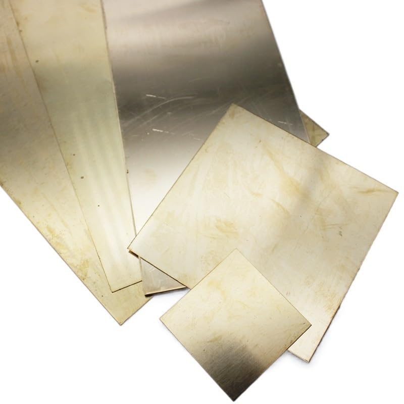 0.8mm真鍮シートプレートクラフト板金用真鍮シート 原料 (Size : 【延】 0.8x200x200mm 1pc)