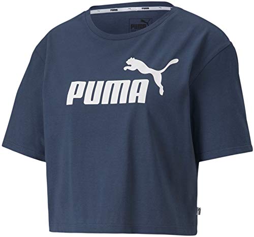 PUMA Womens Essentials-Cropped T-Shirts, Dark Denim, M