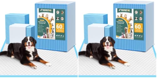 Image of 60 Count Extra Large Dog Pee Pads 28 inch x 34 inch, Super Absorbent X-Large Puppy Pads Disposable Dogs Training Pads, Quick Drying Leak-Proof Dog Potty Pads for Doggies Puppies (Pack of 2)