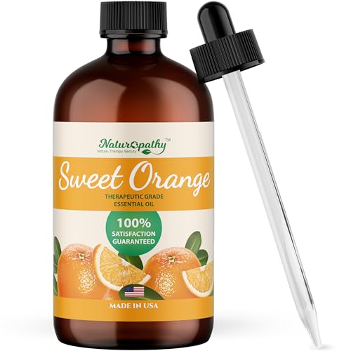 Naturopathy Sweet Orange Essential Oil Therapeutic Grade Premium Quality Oil with Glass Dropper...