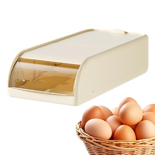 Fridge Egg Holder - Fridge Auto Sliding Egg Container, Refrigerator Holder Organizer, Rolling Freshness Storage Bin Fed Dispensi