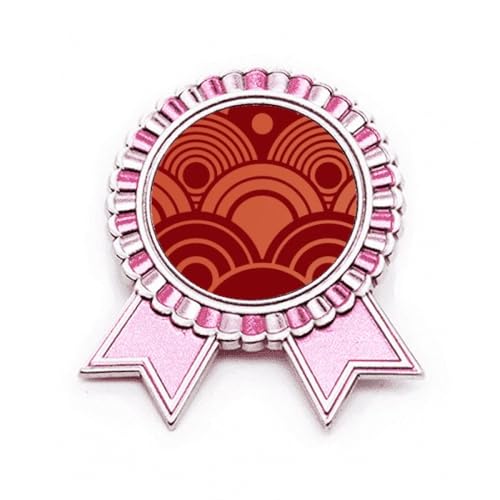 Broche rose en métal style asiatique : élégance vague d'eau raffinée