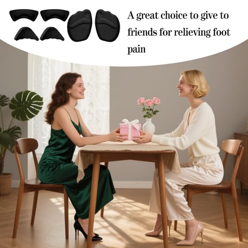 6 Paar Schuheinlagen für zu große Schuhe,High Heels Einlagen Set,Ballenpolster,Zehenansatz und Fersenpolster,Anti Rutsch Pads Einlegesohlen zum Schuhe Verkleinern,Schuh Cushion für Sportschuhe Heels