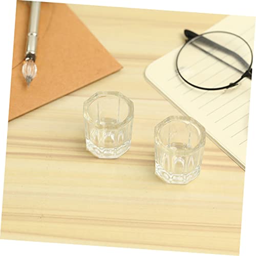 MERRYHAPY 8pcs Vasos de Vidrio para Manicura miniatura 3