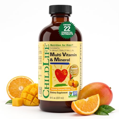 Image of CHILDLIFE ESSENTIALS Multi Vitamin and Mineral for Infants, Babys, Kids, Toddlers, Children, and Teens, 8-Ounce