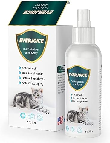 EverJoice Cat Deterrent Spray Indoor,Anti Scratch Spray with Bitter, Training Aid for Cat & Kitten,