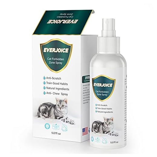 EverJoice Cat Deterrent Spray Indoor,Anti Scratch Spray with Bitter, Training Aid for Cat & Kitten,