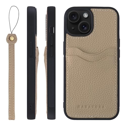 HANATORA for iPhone 15 �P�[�X �{�v �ϏՌ� �o���p�[�^ �X�}�z�P�[�X �X�}�z �X�g���b�v �t�� �V�������N���U�[ �M�t�g �O���[�W�� CPGGZ-15-Grege