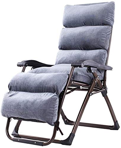 Chaise longue de jardin pliante XXL avec coussin support 260 kg