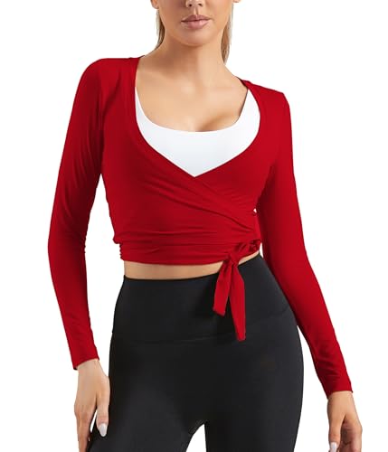 Image of Women Tie Front Shrug Long Sleeve Bolero Cardigan Lightweight Casual Tops