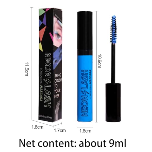 Neon Mascara, UV Fluorescent Intense Volume Length Mascara Eye Makeup - Image 3