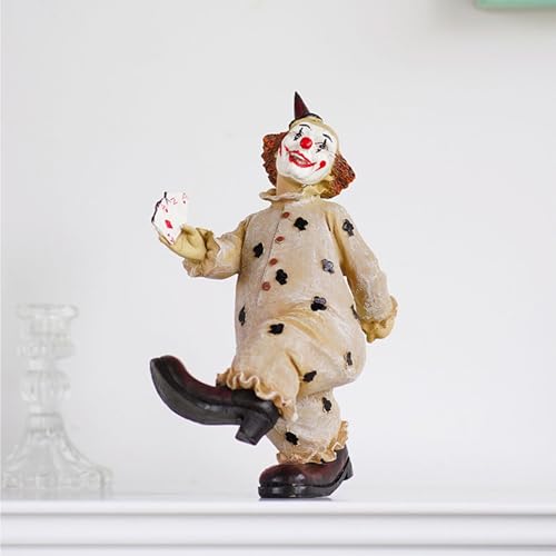 Figurine de clown résine cirque vintage statue détaillée décor table
