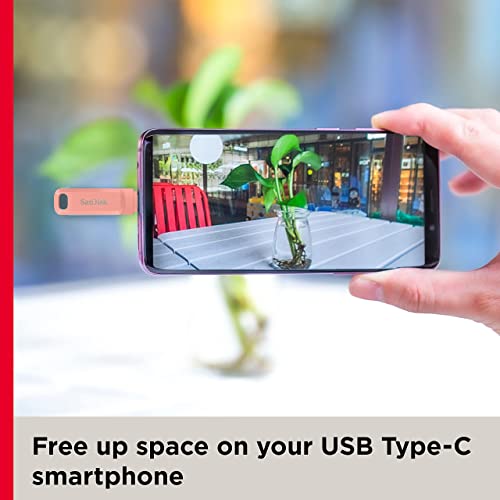 Image of SanDisk 128GB Ultra Dual Drive Go USB Type-C Flash Drive, Peach - SDDDC3-128G-G46PC