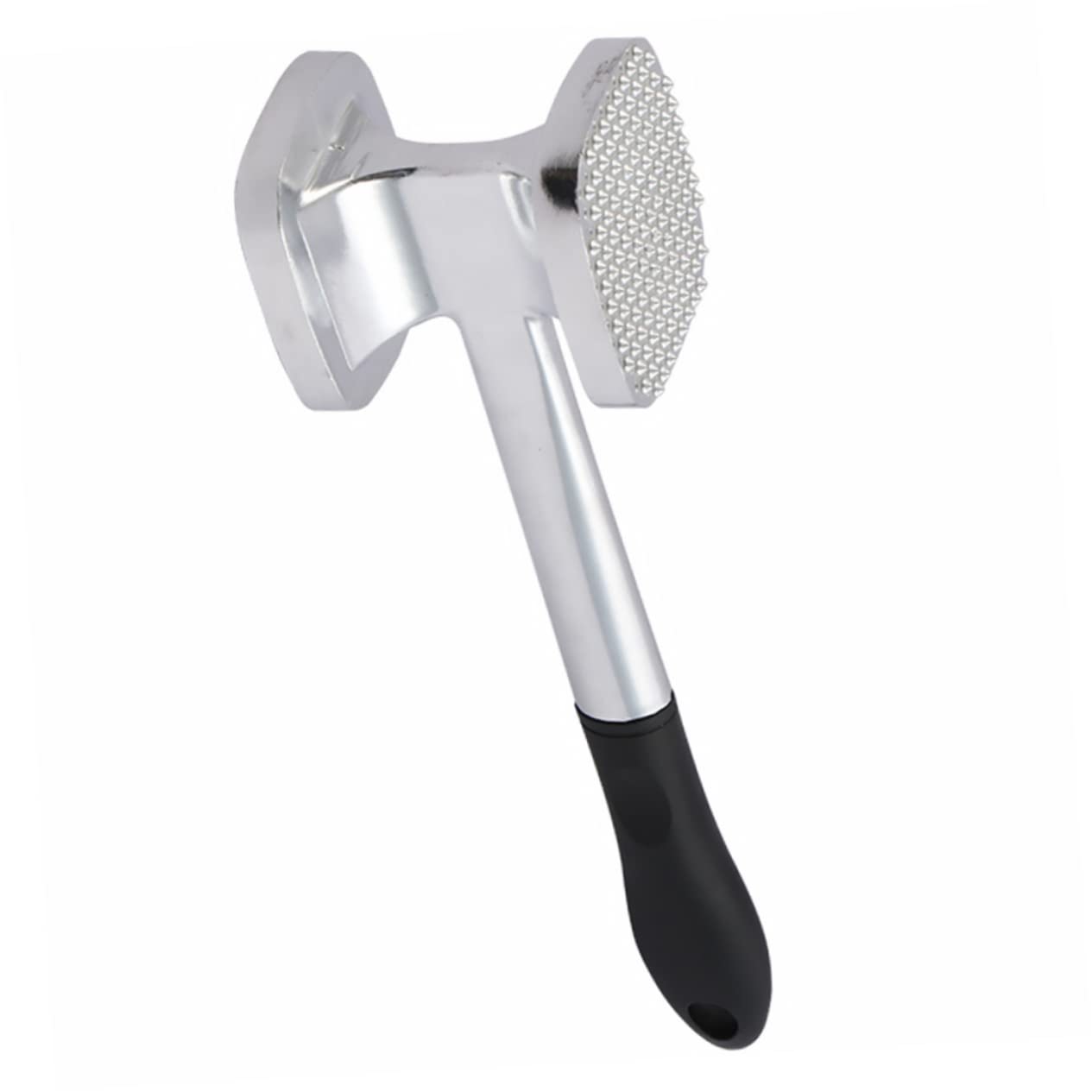 OUNONA Aluminum Steak Hammer Beef Meat Smasher Tool Steak Tenderizer for Double Meat Tenderizer Meat Hammer Mallet Steak Mallet Hammer Sided Aluminum Meat Hammer Silver Aluminum Alloy.