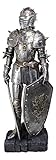 Ebros Gift Large 28.75' H Sir Marshall Medieval Suit of Armor Warrior Knight Swordsman Statue Lion...