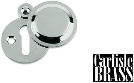 Carlisle Brass Victorian Keyhole Covered Escutcheon Cover 32mm - Polished Chrome