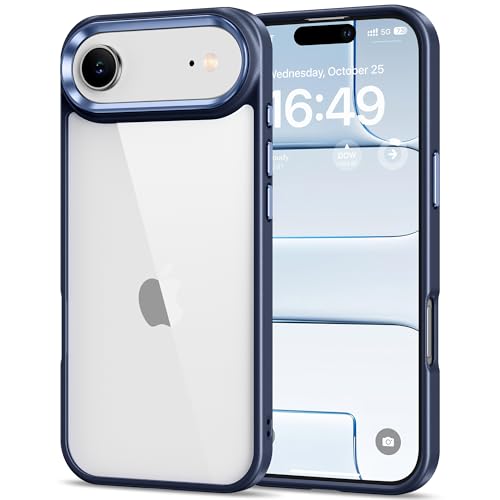 Image of HOOMIL Case for iPhone Air 6.5-Inch, Non-Yellowing, Drop Protection, Anti-Scratch Transparent Hard Back Phone Cover - Blue