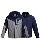 Spyder Mens Ski Jacket - 3-in-1 System Snow Waterproof Winter Jackets for Men - Mens Snowboard Jacket with Detachable Hood, Size Medium, Pewter With Polar