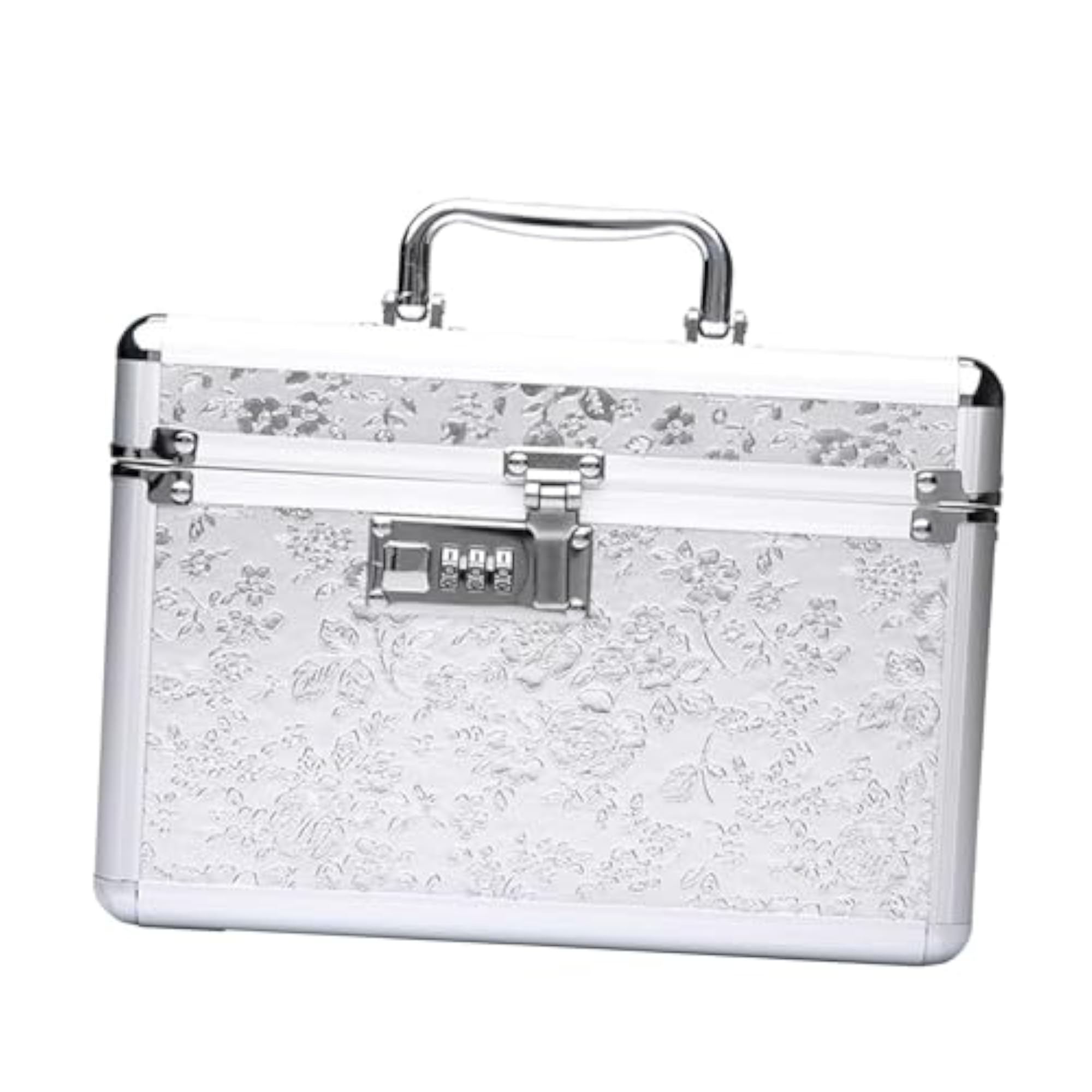 Portable Vanity Case with Tray and Mirror for Accessories
