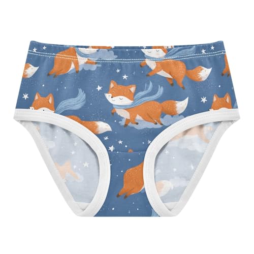 Wusikd Cute Foxes Girls' Underwear Cotton Girls Briefs Soft Toddler Underwear 2T