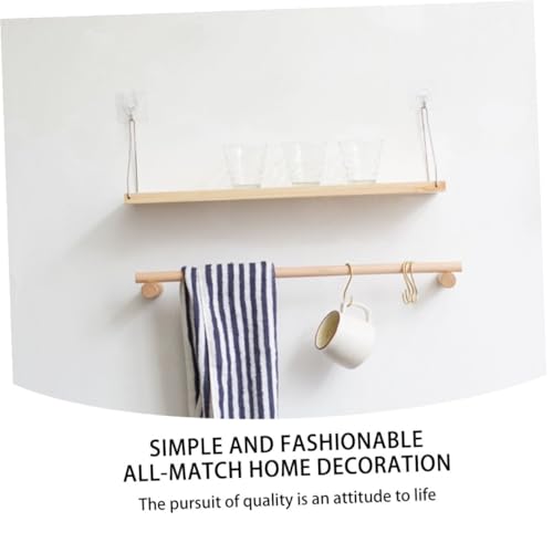 Porte-serviettes mural bois compact KOMBIUDA pour petits espaces - 8