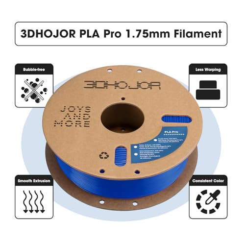 Image of 3DHoJor PLA Pro (PLA+) Filament 1.75mm, 3D Printer Filament, Cardboard Spool, Dimensional Accuracy + /- 0.03 mm - Blue, 1kg